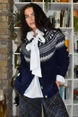 Ferguson Fair Isle Cardigan Navy